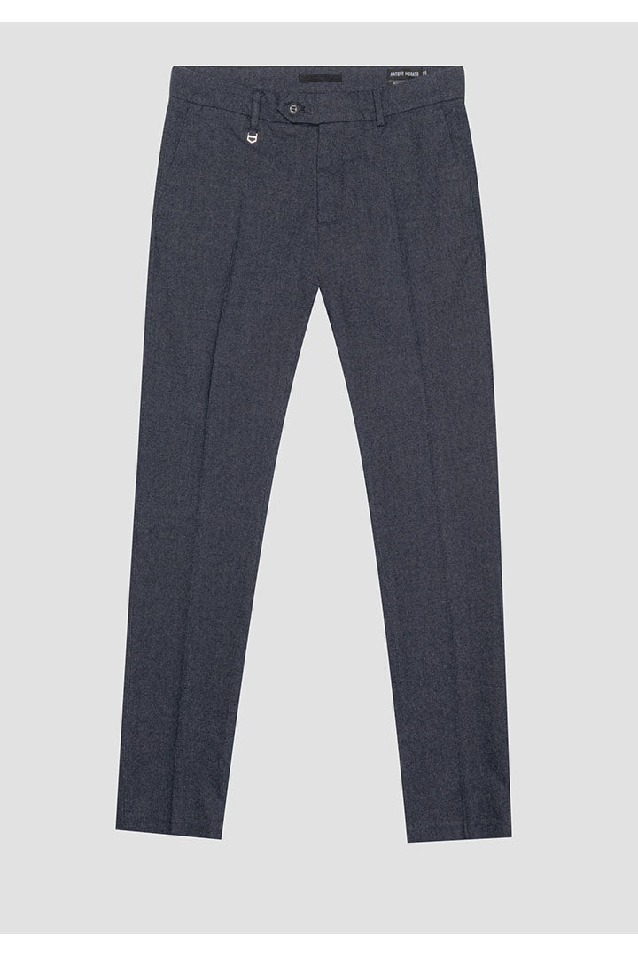 BRYAN SKINNY FIT PANTS IN ARMATURATO COTONE MIXED VISCOSE ELASTIC